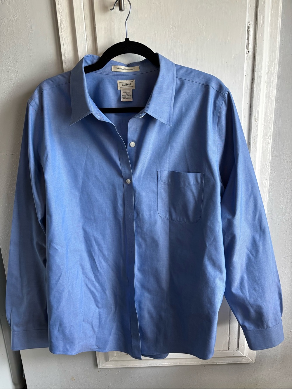 L.L. Bean Blue Button-Down Women's Long Sleeve Shirt